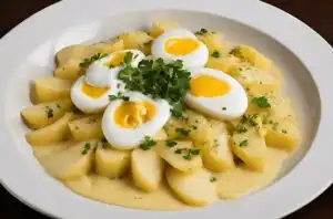 Regiones de Perú 412 Receta de papa a la huancaína: un sabor de tradición andina en cada bocado